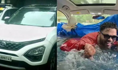 காரில் நீச்சல்குளம் அமைத்த யூ-டியூப்பரின் ஓட்டுனர் உரிமம் ரத்து