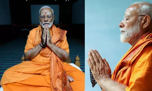 3 ஆம் நாள் தியானத்தை தொடங்கிய மோடி