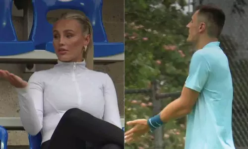 காதலியுடன் சண்டை - டென்னிஸ் போட்டியின் போது பாதியில் வெளியேறிய வீரர்