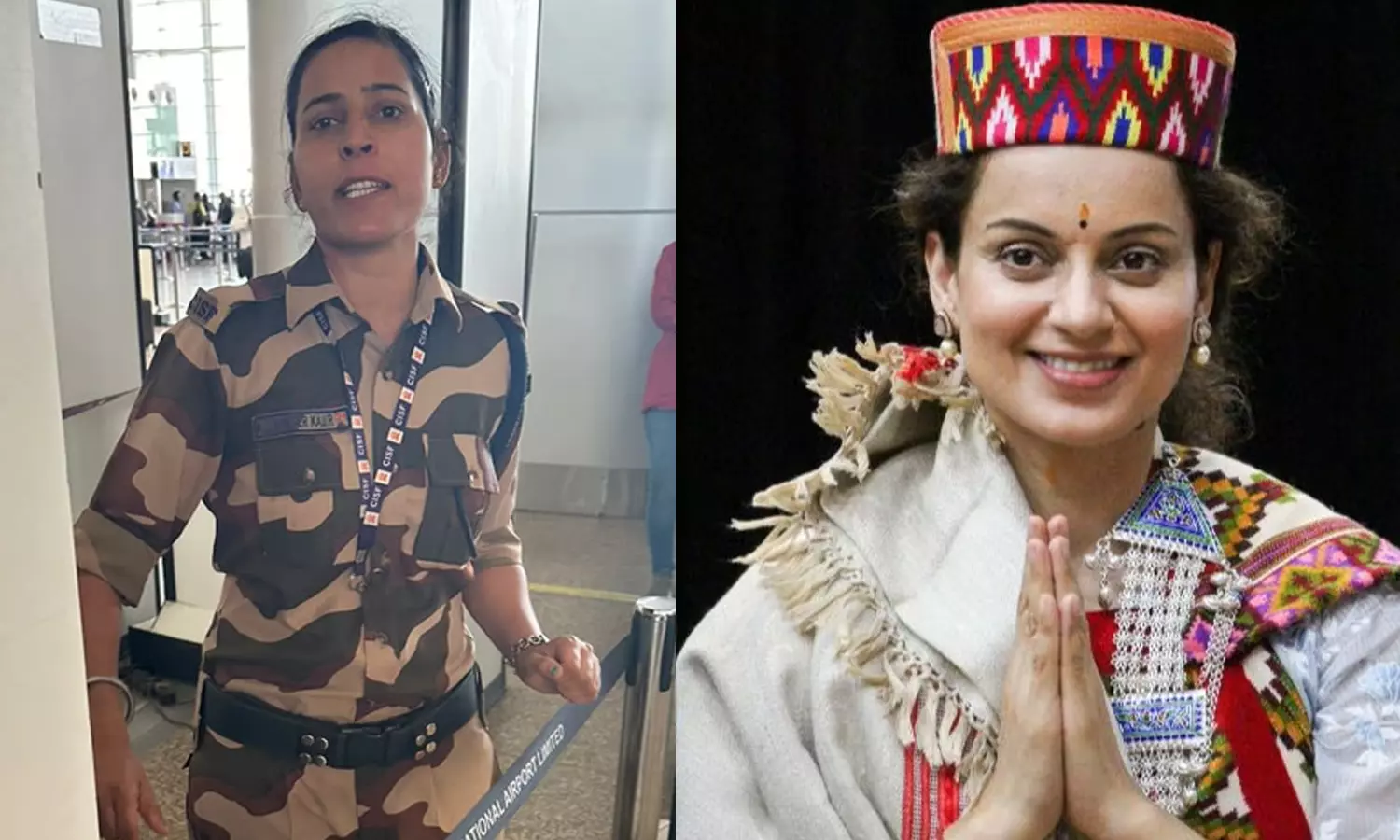 கங்கனா ரனாவத்தை அறைந்த பெண் காவலர் பணியிடை நீக்கம்