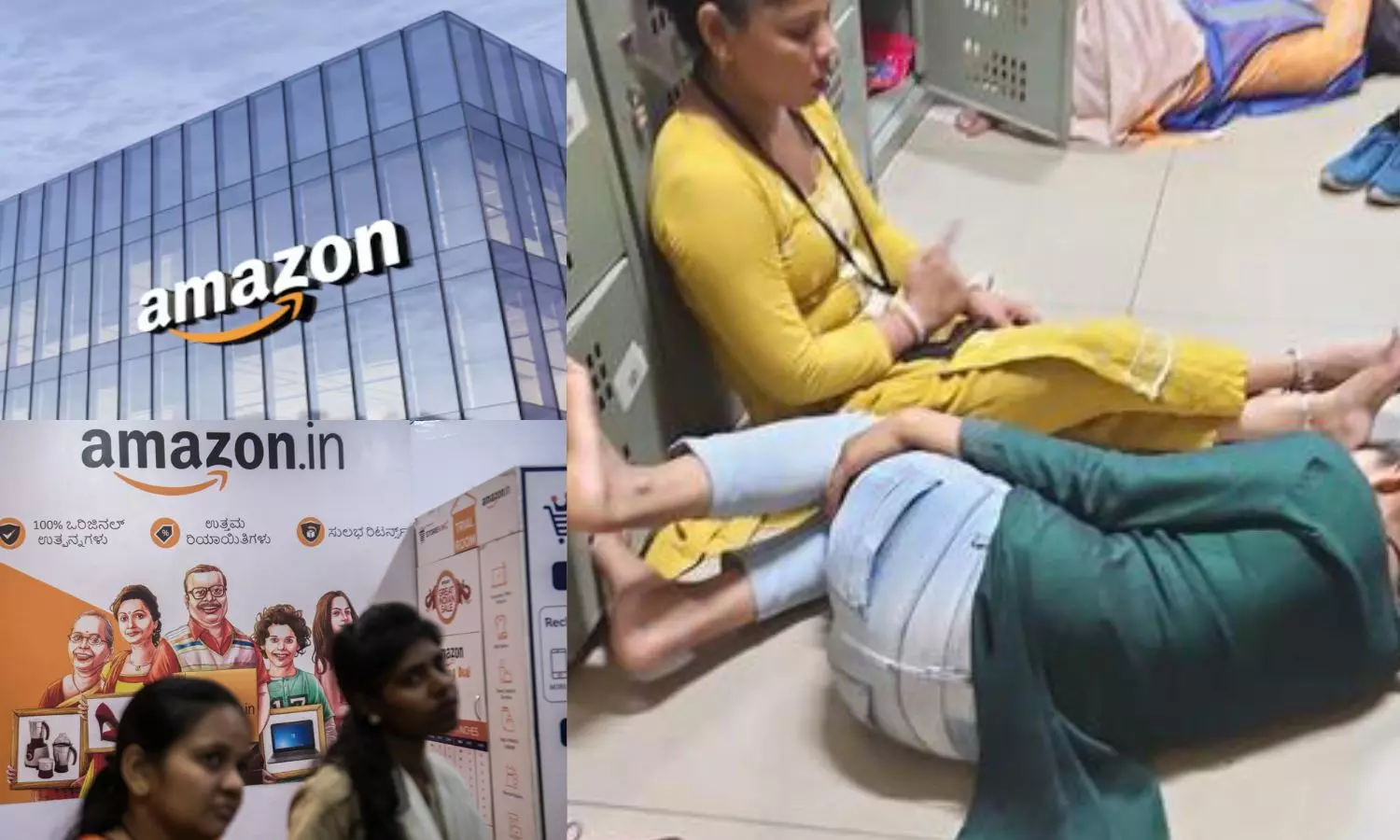 கழிவறை செல்லக் கூட இடைவேளை கிடையாது.. வெப்ப அலையில் ஊழியர்களை வதைக்கும் அமேசான் இந்தியா கழிவறை செல்லக் கூட இடைவேளை கிடையாது.. வெப்ப அலையில் ஊழியர்களை வதைக்கும் அமேசான் இந்தியா