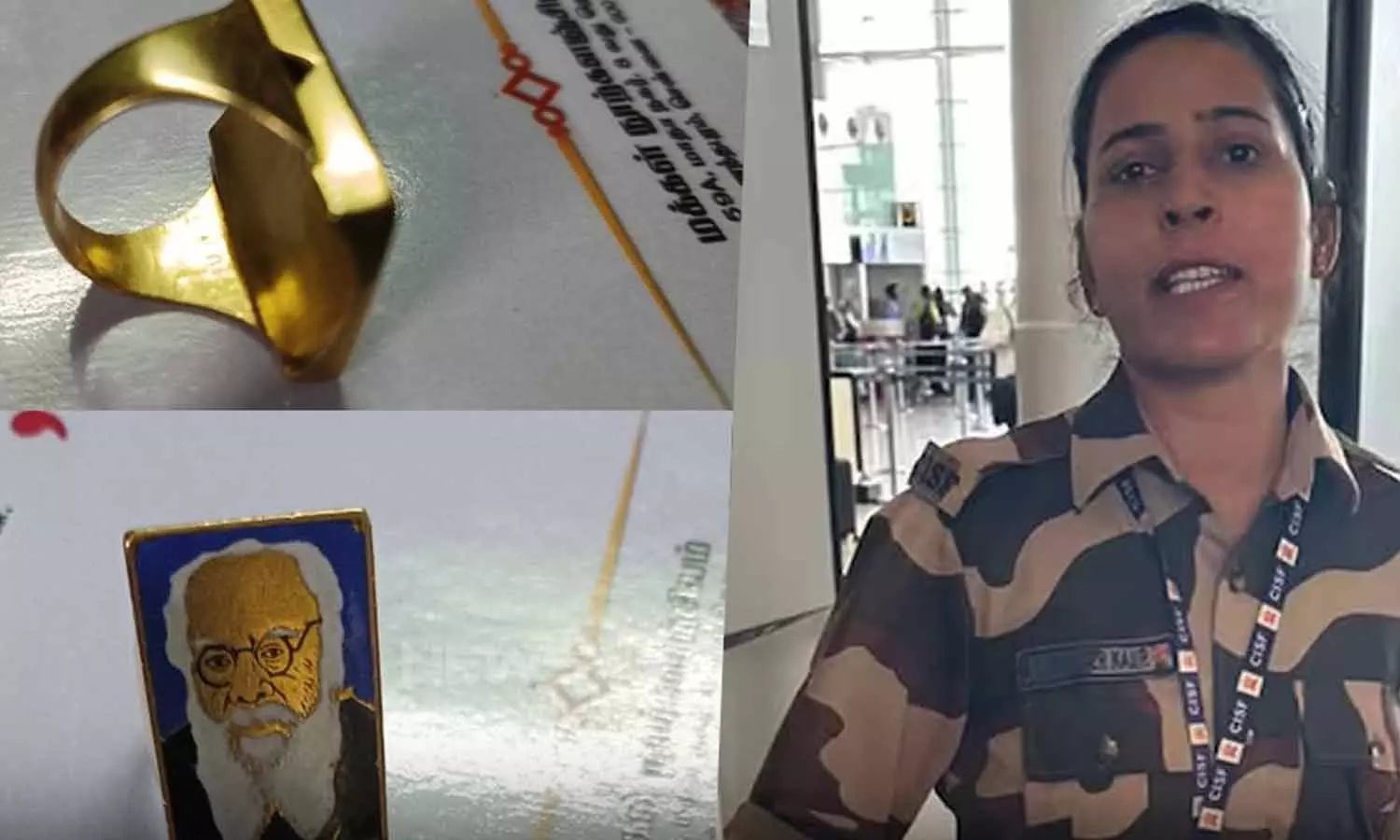 கங்கனா கன்னத்தில் அறைந்த காவலருக்கு பெரியார் படம் பொறித்த தங்க மோதிரம்  பரிசு | The policeman who slapped Kangana was gifted with a gold ring with  Periyar's image