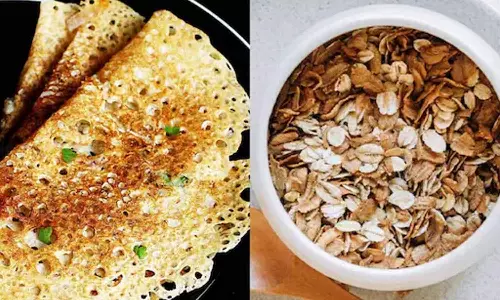 எந்த பரபரப்பு இல்லாமல் உடனே செய்யலாம்... ஓட்ஸ் தோசை....