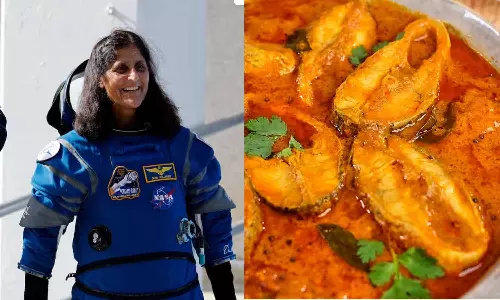 சூடான மீன் குழம்பை விண்வெளிக்கு எடுத்து சென்ற சுனிதா வில்லியம்ஸ்