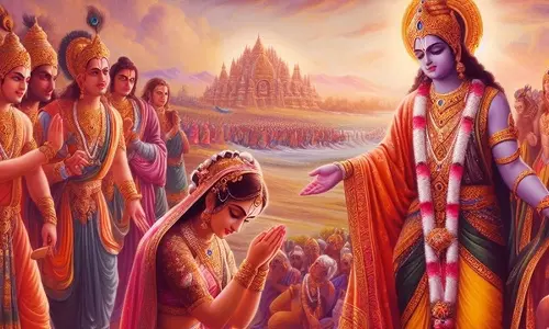 தனக்கு உதவிய திரவுபதிக்கு பதில் உபகாரம் செய்த கண்ணபிரான்