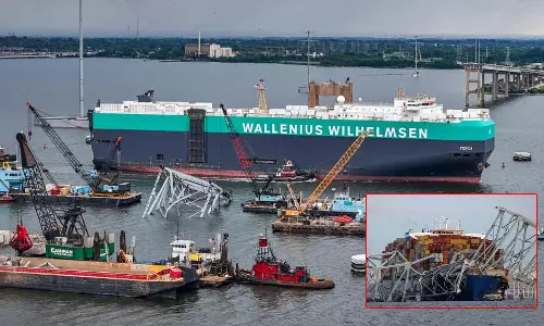 பால்டிமோர் துறைமுகம் 11 வாரங்களுக்கு பிறகு மீண்டும் திறப்பு