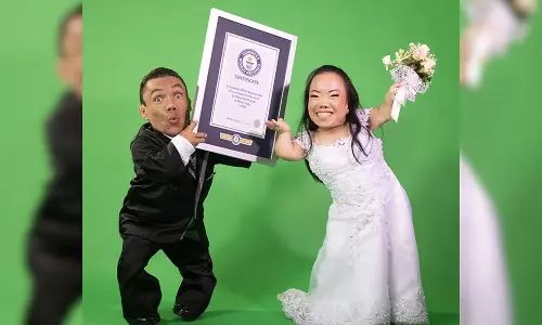 கின்னஸ் சாதனை படைத்த உலகின் குள்ளமான ஜோடி