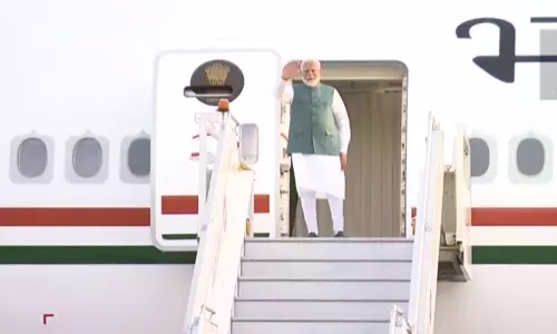 ஜி7 மாநாடு: இத்தாலி புறப்பட்டு சென்றார் பிரதமர் மோடி