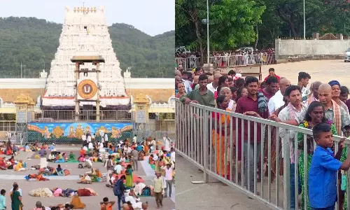 திருப்பதியில் அலைமோதும் பக்தர்கள் கூட்டம்- 36 மணி நேரம் காத்திருந்து தரிசனம்