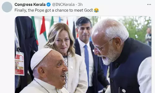 கடவுளை சந்திக்கும் வாய்ப்பு போப் பிரான்சிசுக்கு கிடைத்துள்ளது- கேரளா காங்கிரஸ் கிண்டல்