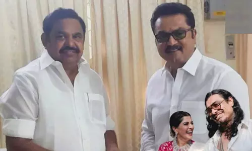 வரலட்சுமி திருமணம்- எடப்பாடி பழனிசாமியை நேரில் சந்தித்து அழைப்பிதழ் வழங்கினார் சரத்குமார்