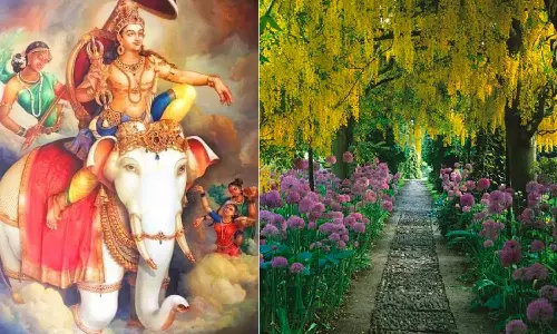 மன்னனின் தோட்டத்தில் இருந்து பூக்களை திருடிய இந்திரன்