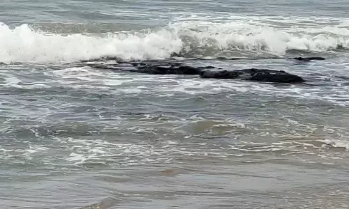 திருச்செந்தூரில் இன்று 20 அடி உள்வாங்கிய கடல்- பரபரப்பு