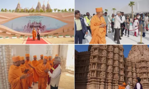 அபுதாபி இந்து கோவிலில் ஜெய்சங்கர்: இரு நாடுகளுக்கு இடையிலான கலாசார பாலம் என பெருமிதம்