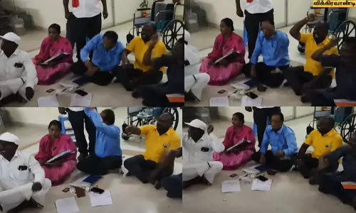 விக்கிரவாண்டி இடைத்தேர்தல்: மாணவி ஸ்ரீமதியின் தாயார் உள்பட 35 பேர் மனு நிராகரிப்பு- தர்ணா போராட்டம்