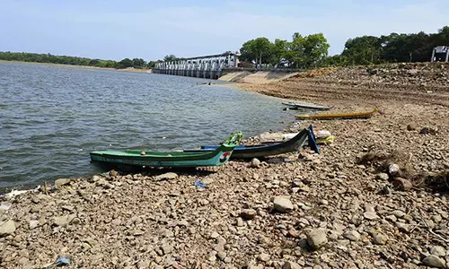 கிருஷ்ணா தண்ணீரை எதிர்பார்த்து காத்திருக்கும் பூண்டி ஏரி