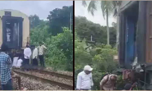 விரைவு ரயிலின் எஞ்சினில் இருந்து பெட்டிகள் கழன்றதால் பரபரப்பு!