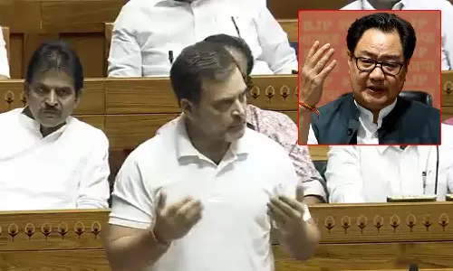 மக்களவை முடக்கம்: காங்கிரஸ் மீது மத்திய மந்திரி கிரண் ரிஜிஜு சாடல்