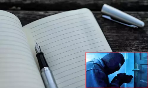 திருடிய அலுவலகத்தில் எழுதி வைத்த குறிப்பால் சிக்கிய கொள்ளையன்