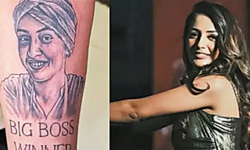 பெண் பிரபலத்தை டாட்டூவாக குத்திக்கொண்ட ரசிகர்- வீடியோ