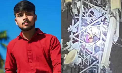 வீடியோவிற்காக செல்போன் டவரில் ஏறிய யூ-டியூபர்