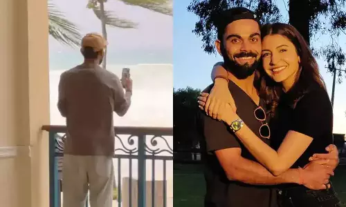 புயலுக்கு மத்தியில் காதல் மனைவிக்கு வீடியோ கால் போட்ட விராட் கோலி