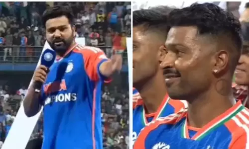 HATS OFF.. ரோகித் சர்மாவின் பேச்சைக் கேட்டு கண்கலங்கிய ஹர்திக் பாண்டியா - வீடியோ