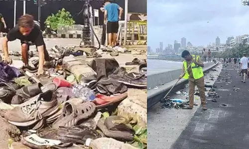 வெற்றிக் கொண்டாட்டத்தின் மறுப்பக்கம் - 1 மணி நேரத்தில் 9 ஆயிரம் கிலோ குப்பைகள்