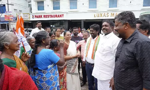 கூட்டணி கட்சியினர் அளித்த வரவேற்பு நிகழ்ச்சியில் பங்கேற்ற விஜய் வசந்த்