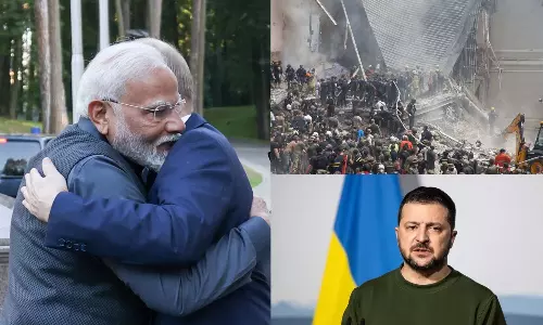 பெருத்த ஏமாற்றம்.. உக்ரைன் பலிகளுக்கு மத்தியில் ரஷியா சென்றுள்ள மோடியை கடுமையாக சாடிய ஜெலன்ஸ்கி