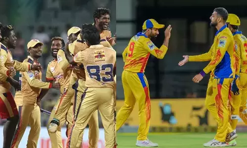 டிஎன்பிஎல்: திண்டுக்கல்லுக்கு எதிரான போட்டியில் டாஸ் வென்ற சேப்பாக் அணி பந்துவீச்சு தேர்வு