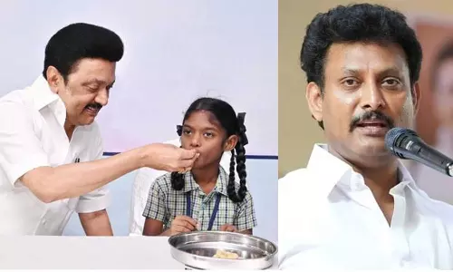 மு.க.ஸ்டாலின் காலை உணவுத் திட்டம் என்று பெயர் சூட்ட வேண்டும் - அமைச்சர் அன்பில் மகேஷ் கோரிக்கை