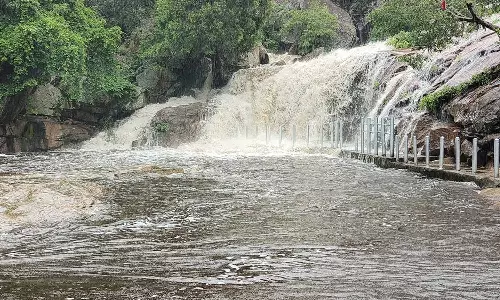 அமராவதி அணையின் நீர்மட்டம் ஒரே நாளில் 8 அடி உயர்வு: பஞ்சலிங்க அருவியில் 2-வது நாளாக குளிக்க தடை
