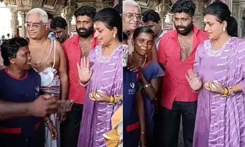 தூய்மை பணியாளர்களை தள்ளி நிற்க சொன்ன நடிகை ரோஜா? திருச்செந்தூர் கோவிலில் நடந்த அதிர்ச்சி