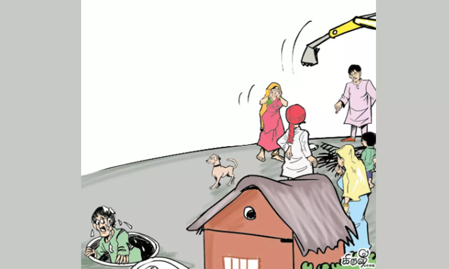 போலீசுக்கு பயந்து ஓடி பாதாள சாக்கடைக்குள் குதித்த ஆட்டோ டிரைவர்