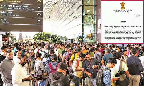 பிற்பகலுக்குள் விமான சேவை முழுமையாக சீரடையும்- மத்திய விமான போக்குவரத்து அமைச்சகம்