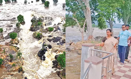 காவிரி கரையோர மக்களுக்கு வெள்ள அபாய எச்சரிக்கை- கலெக்டர் ஆய்வு