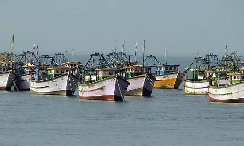 ராமேசுவரத்தில் சூறைக்காற்று ஓய்ந்தது: கடலுக்குள் மீன்பிடிக்க சென்ற மீனவர்கள்