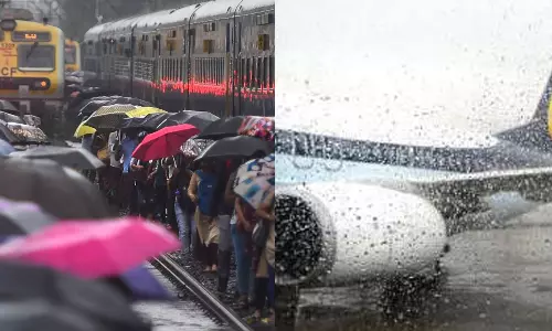 மும்பையில் கனமழை- 36 விமானங்கள் ரத்து, ரெயில் சேவை பாதிப்பு