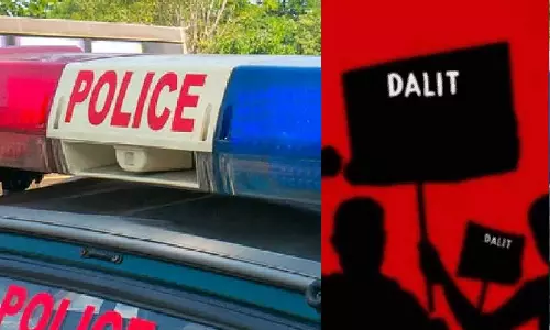 போலீஸ் வாகனத்தை முந்தி சென்ற தலித் தூய்மை பணியாளரை தாக்கிய காவலர்கள்