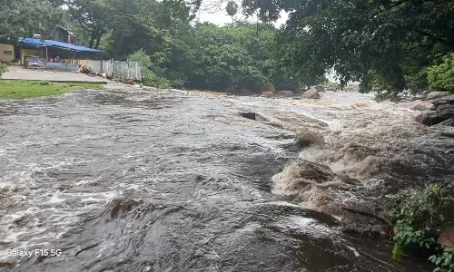 பாலாற்றில் கரைபுரண்டு ஓடும் காட்டாற்று வெள்ளம்: சுற்றுலாப் பயணிகளுக்கு தடை