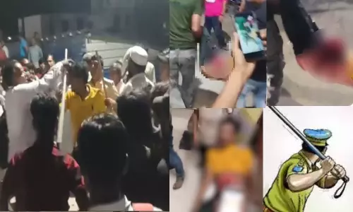 சீட் பிடிக்க தள்ளுமுள்ளு.. ரெயில்வே போலீஸ் தாக்கியதில் வெளியில் வந்த இளைஞரின் குடல் - வீடியோ