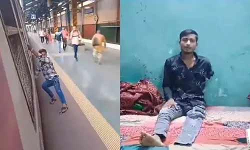 ஓடும் ரெயிலில் ஸ்கேட்டிங் ஸ்டண்ட் செய்து ஒரு கை மற்றும் காலை இழந்த இளைஞர் - வீடியோ