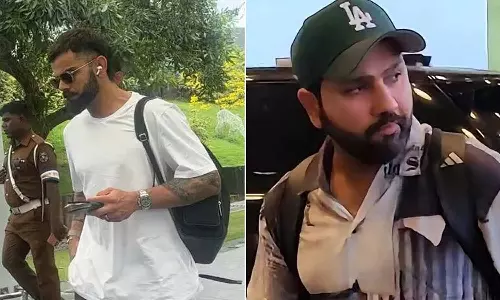 ஒருநாள் தொடரில் பங்கேற்பதற்காக இலங்கை சென்றடைந்த ரோகித்- கோலி