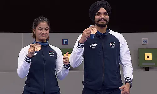 Manu Bhaker, Sarabjot Singh