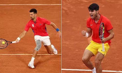 பாரீஸ் ஒலிம்பிக்: ஜோகோவிச், அல்காரஸ் காலிறுதிக்கு முன்னேற்றம்