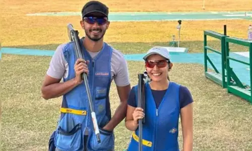 பாரீஸ் ஒலிம்பிக்: துப்பாக்கி சுடுதலில் நூலிழையில் வெண்கலத்தை தவறவிட்டது இந்திய ஜோடி