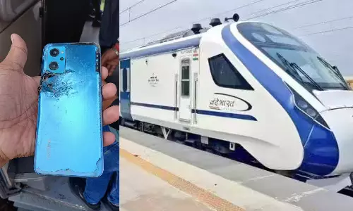 வந்தே பாரத் ரெயிலில் செல்போன் வெடித்து வடமாநில வாலிபர் படுகாயம்