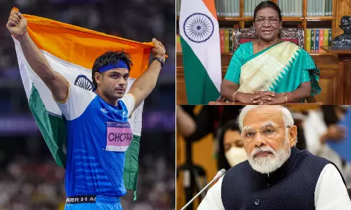 neeraj chopra draupadi murmu and narendra modi