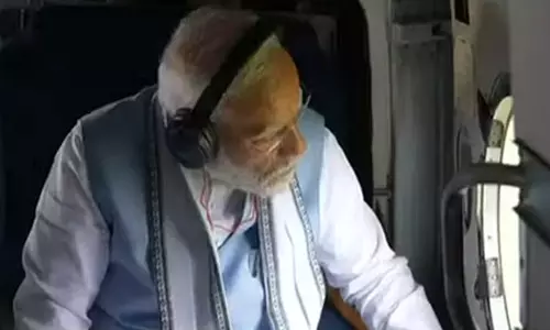 வயநாடு நிலச்சரிவு- ஹெலிகாப்டரில் இருந்தவாறு ஆய்வு மேற்கொண்ட பிரதமர் மோடி